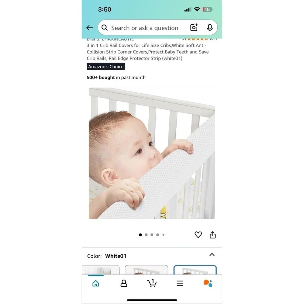 Crib rail covers